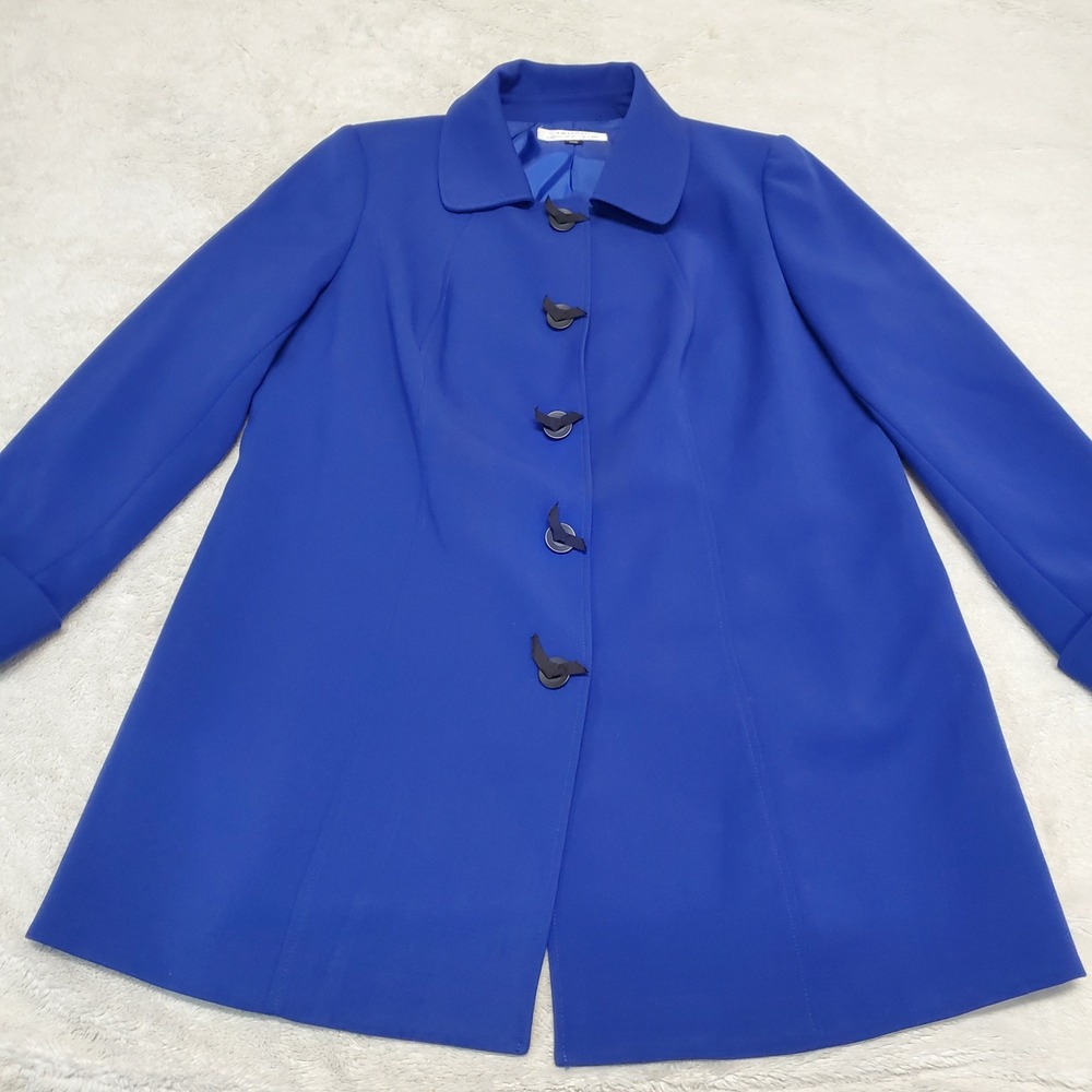 Women’s Royal Blue Button-Front Coat Jacket